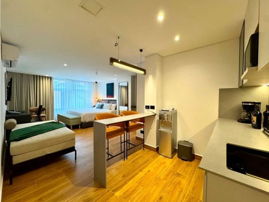 apartamento de lujo, elegancia, balcón, AIRBNB Laureles, rentas cortas, inversión.